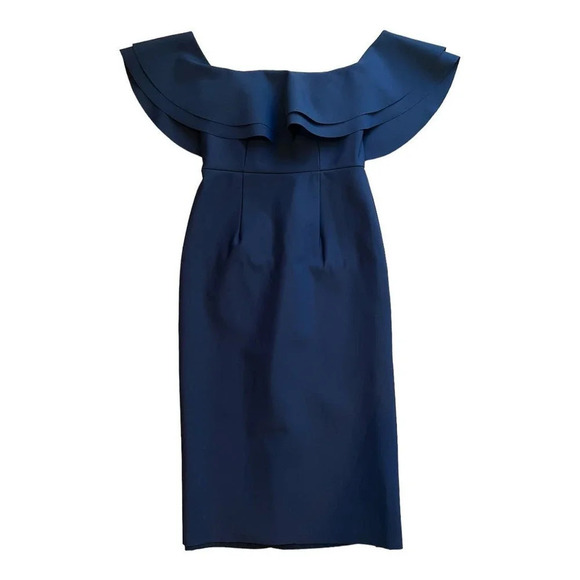 Milly Natalie Off-the-Shoulder Tech Stretch Cocktail Dress - Picture 2 of 7